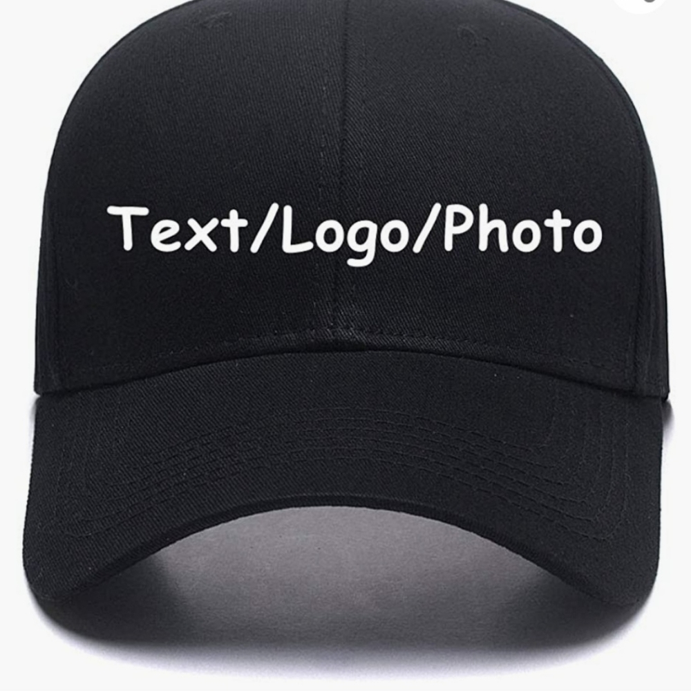 Customizable black ball cap